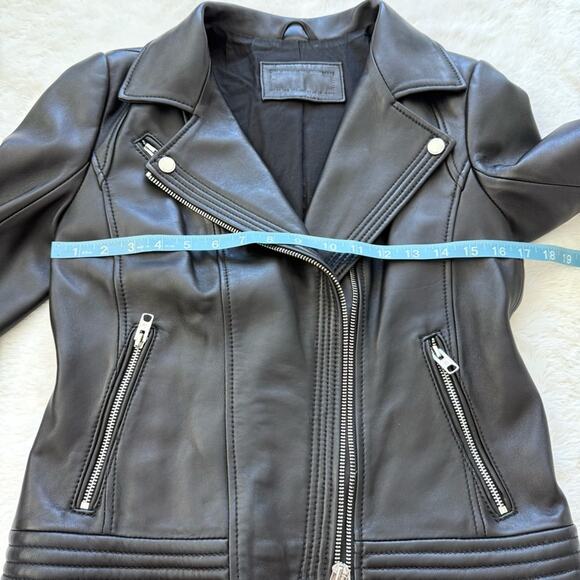 Michael Kors moto leather women jacket size 6 US - Picture 7 of 8